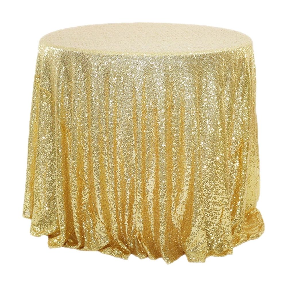 Round Sequin Tablecloth, 50x50 Inch Mint Green Tablecloth, Glitter Tablecloth 6ft for  Shower Party Christmas Decorations