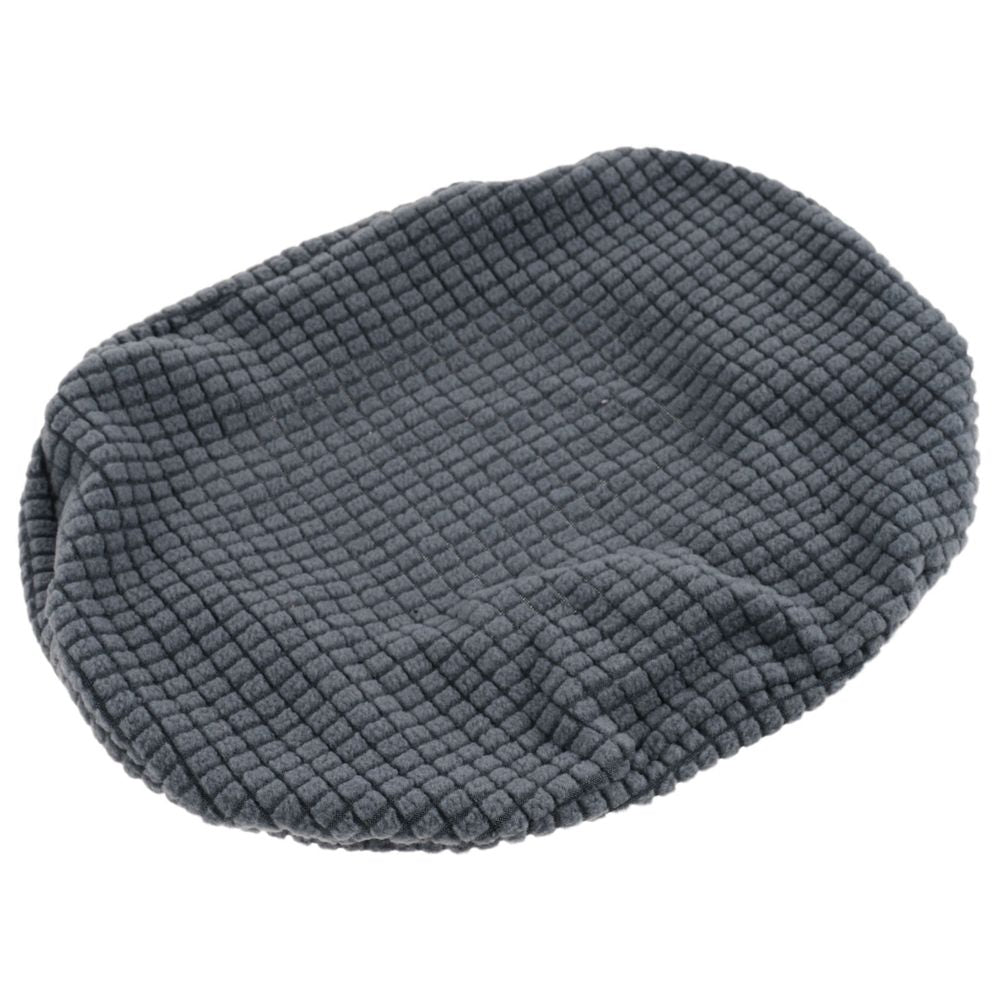 Non Slip Dark Grey Headrest Cover for Office Chair Easy Install Polyester