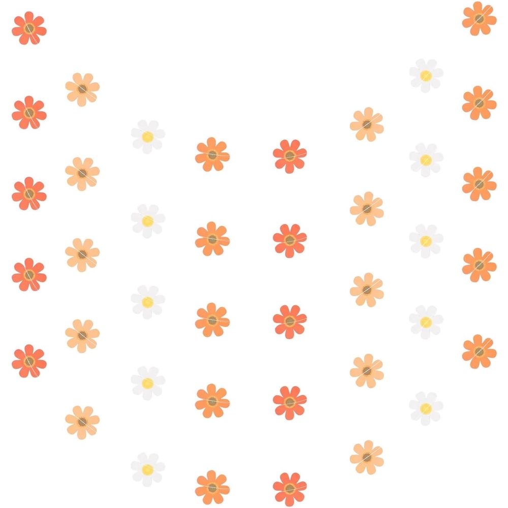 5 Strings Daisy Flower Garland Decorations - Paper Banner Easy to Suspend for Window Garden Party Fine Workmanship Unique Style