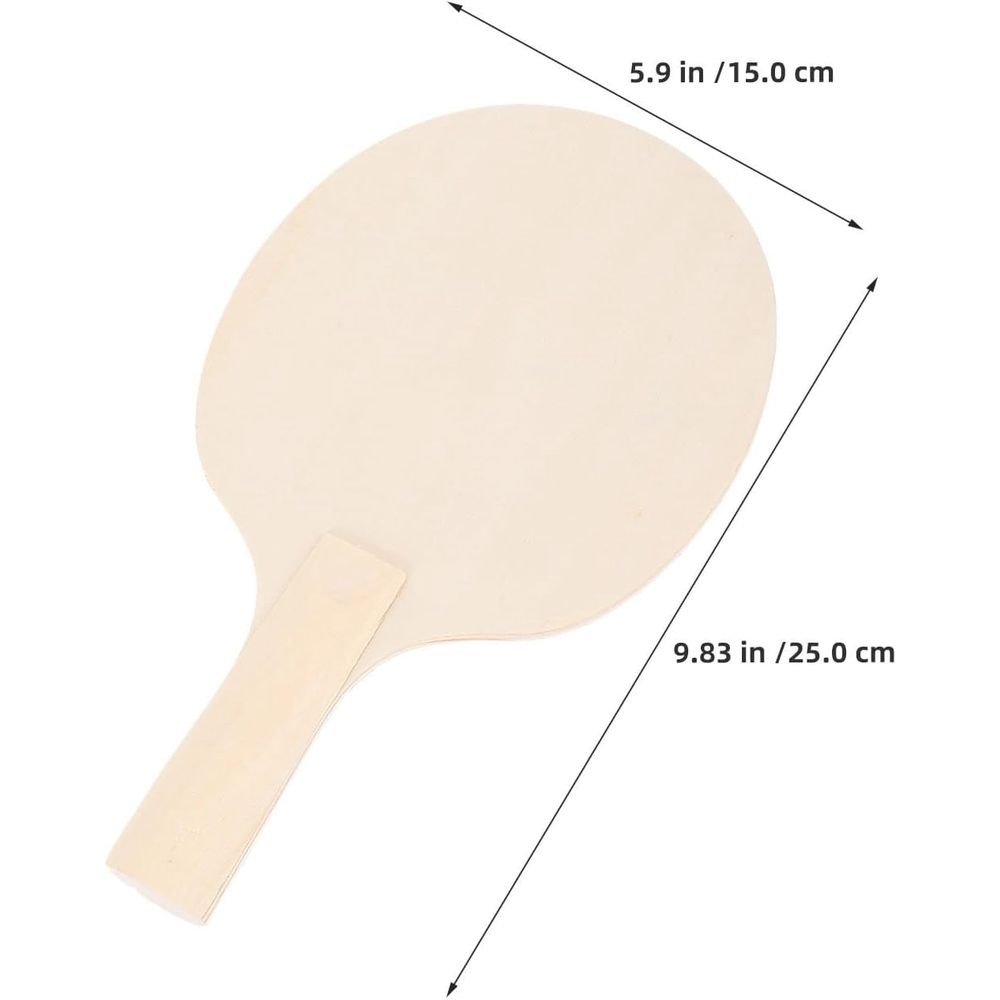 12Pcs DIY Wooden Ping Pong Paddle Blank Unpainted for Painting