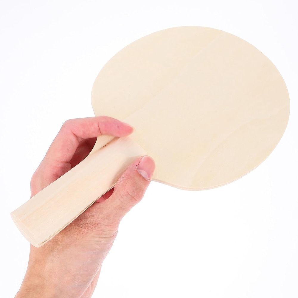 12Pcs DIY Wooden Ping Pong Paddle Blank Unpainted for Painting