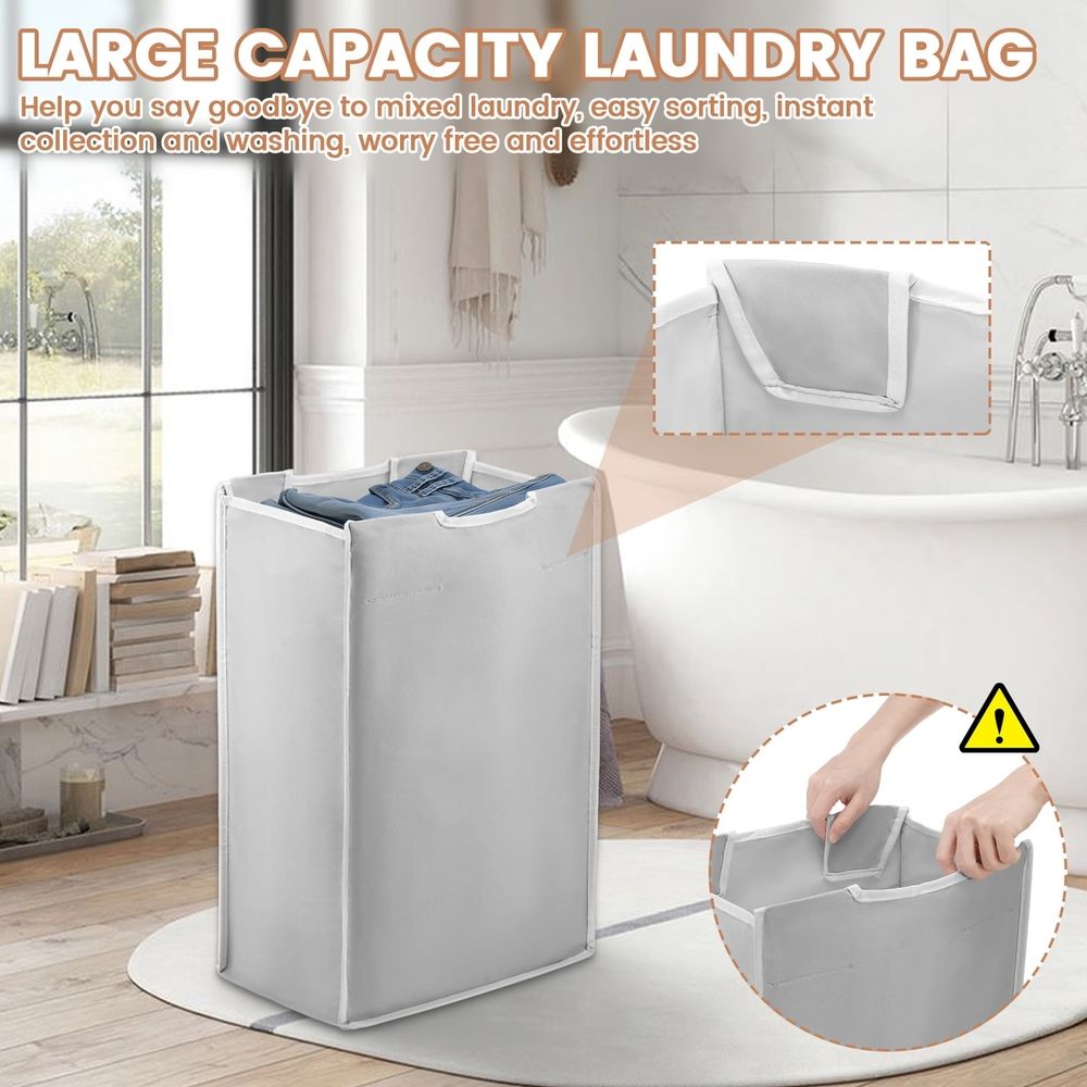 3Pcs Laundry Hamper Cart Large Capacity Replacement Bags High Load Bearing Capacity Removable Replacement Bag 15 x 9 x 22 Inch