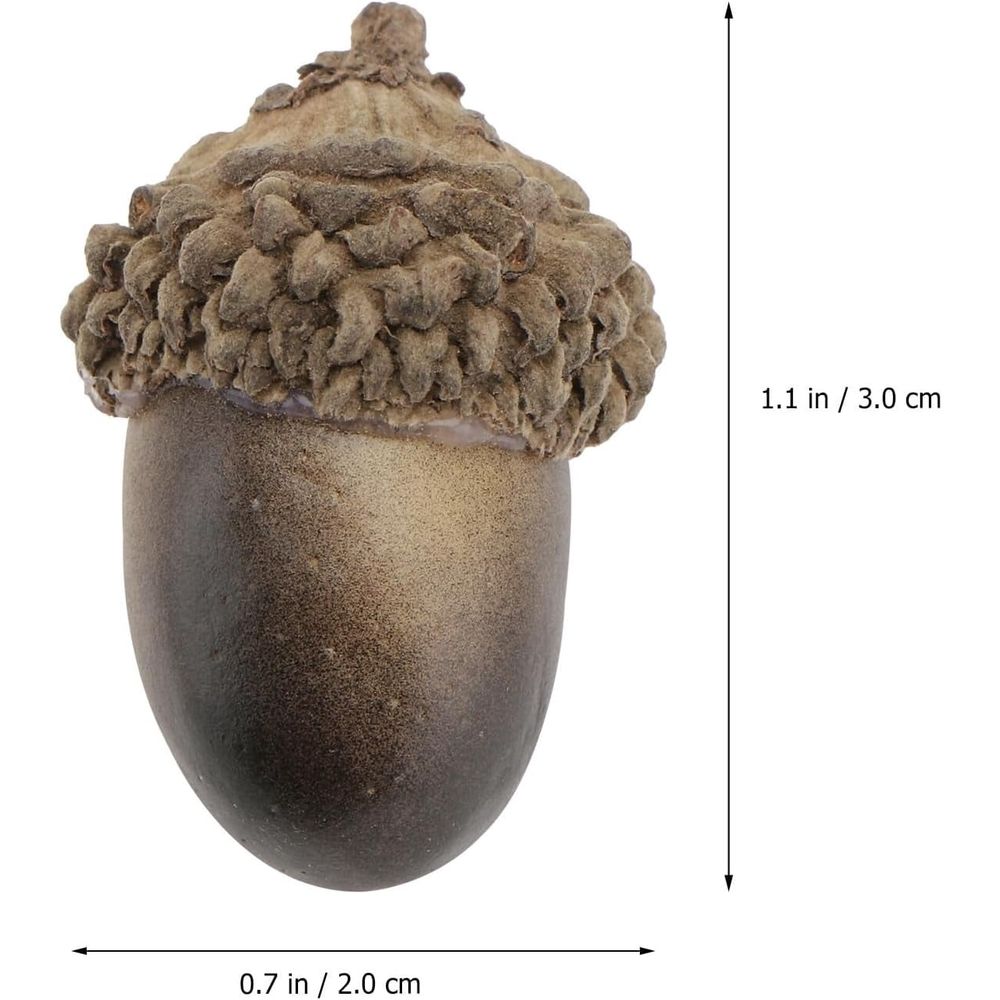 20PCS Artificial Acorns Decorations, Foam Acorn Craft Pieces, Vivid Realistic Look Photography Props for Winter Holiday Displays
