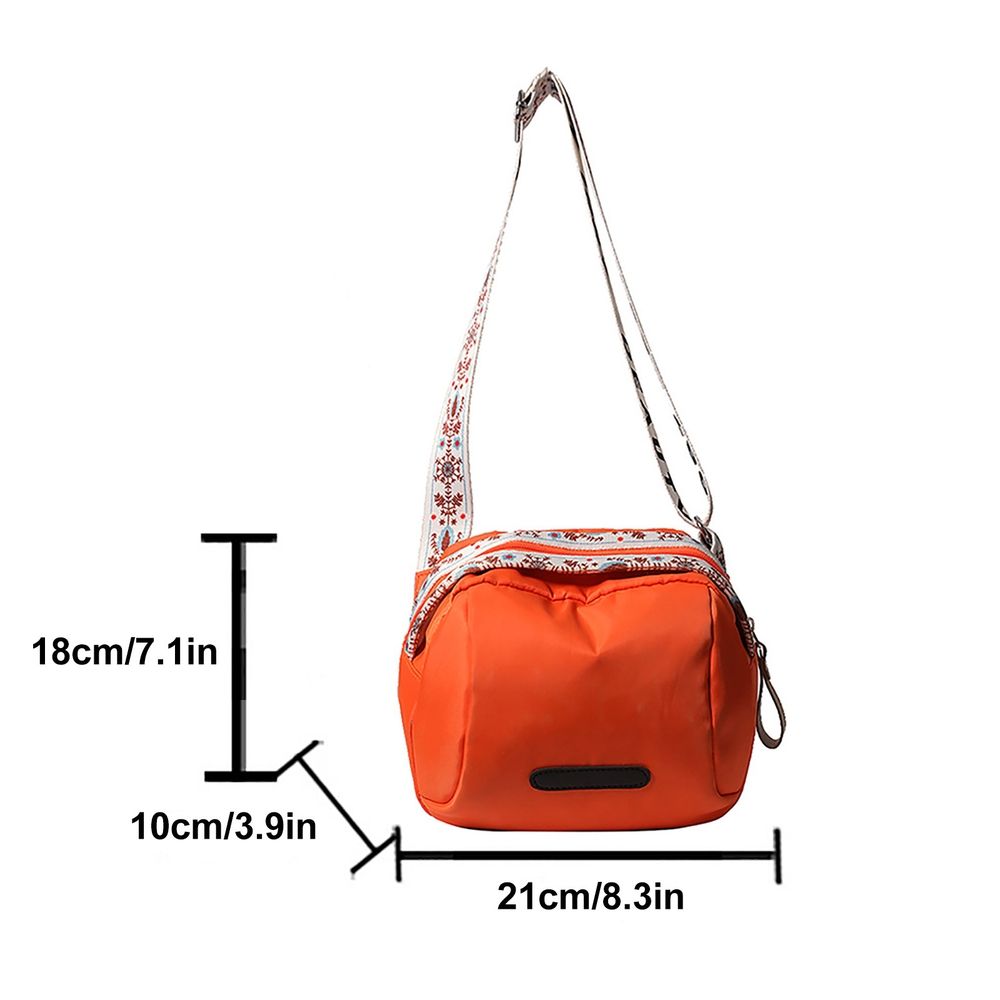 Crossbody Bags for Women, Nylon Fabric Shoulder Handbags with Zipper, Crossbody Purses for Women with Adjustable Wide Strap, Small Lightweight Crossbody Bag for Outdoor Travel, Beige
