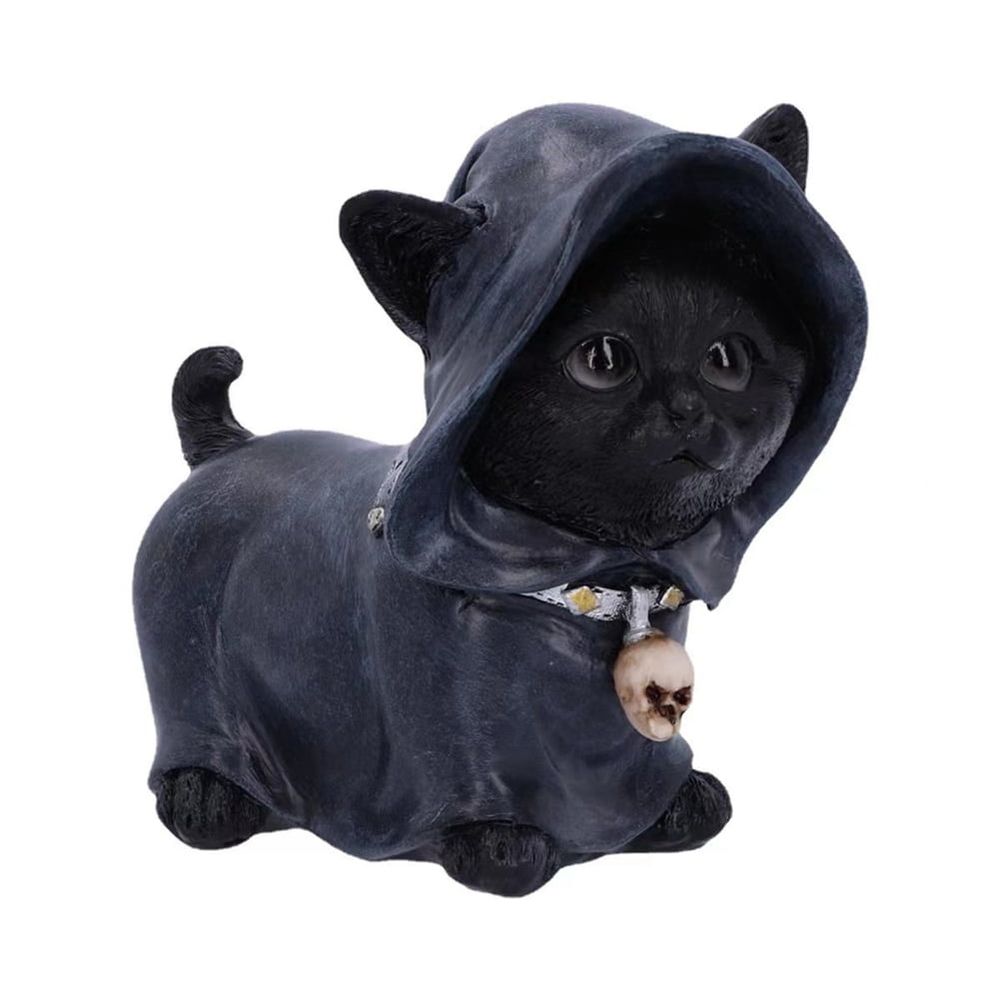 Halloween Cat Cape Statue, Cat Skull Pendant Statue, Cat Statue, Halloween Home Desktop Decoration