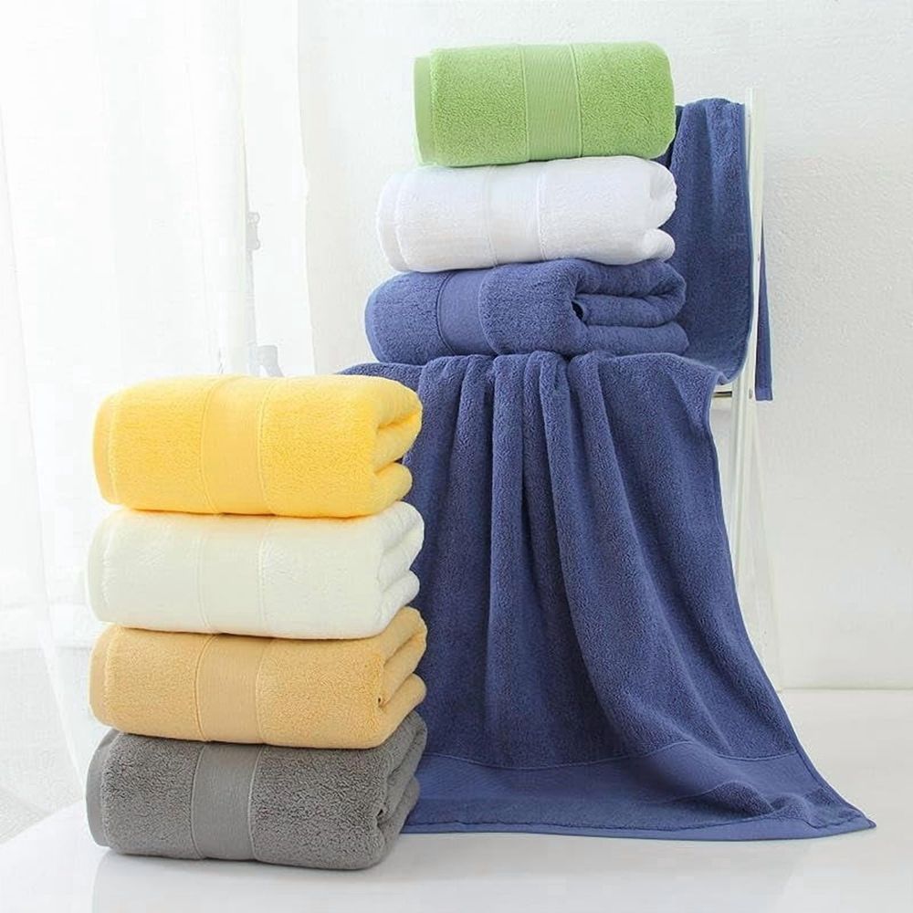 2026 New Luxury Bath Towels, Egyptian Cotton Bath Towels, Luxury Large Towel, Ultra Soft Absorbent Quick Dry Premium Hotel Bathroom Towels for Home, Spa, and Gym (1 Pc, Blue)