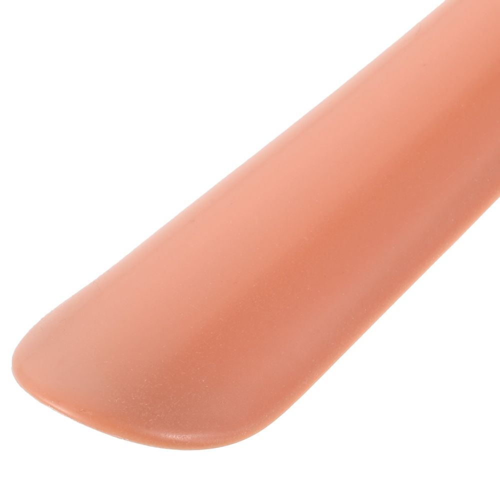 Pink Long Handle Plastic Shoehorn Portable Design for Easy Shoe Wearing Assistance