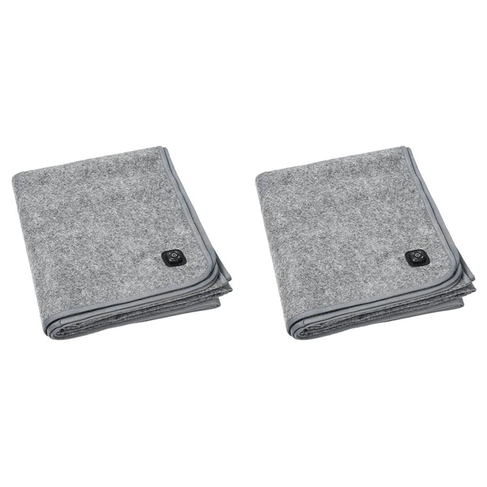 2X USB Electric Heating Pad 60x50cm 5V Heated Blanket Mat with Thermostat Insulation Warm Cushion for Outdoor Use
