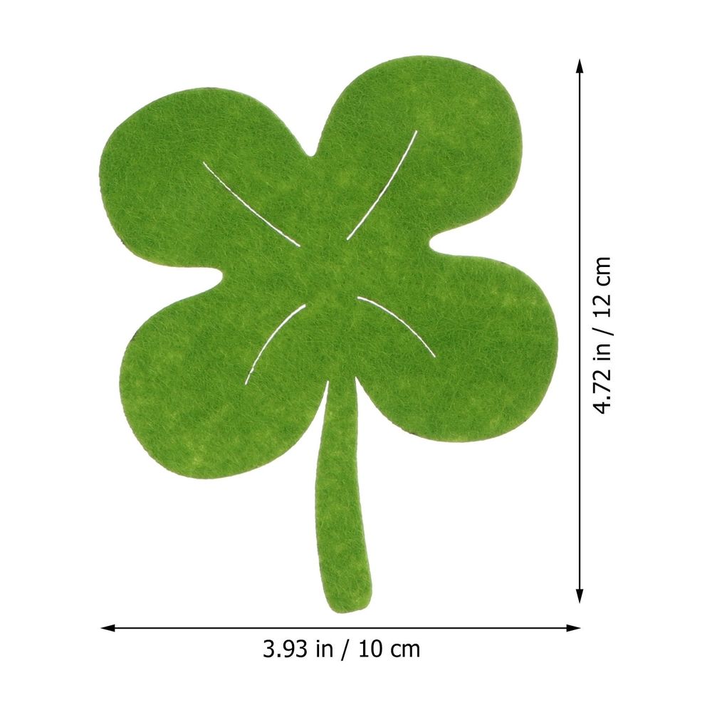 Clover Coasters Green Cloth for Home Table Decorations 12Pcs