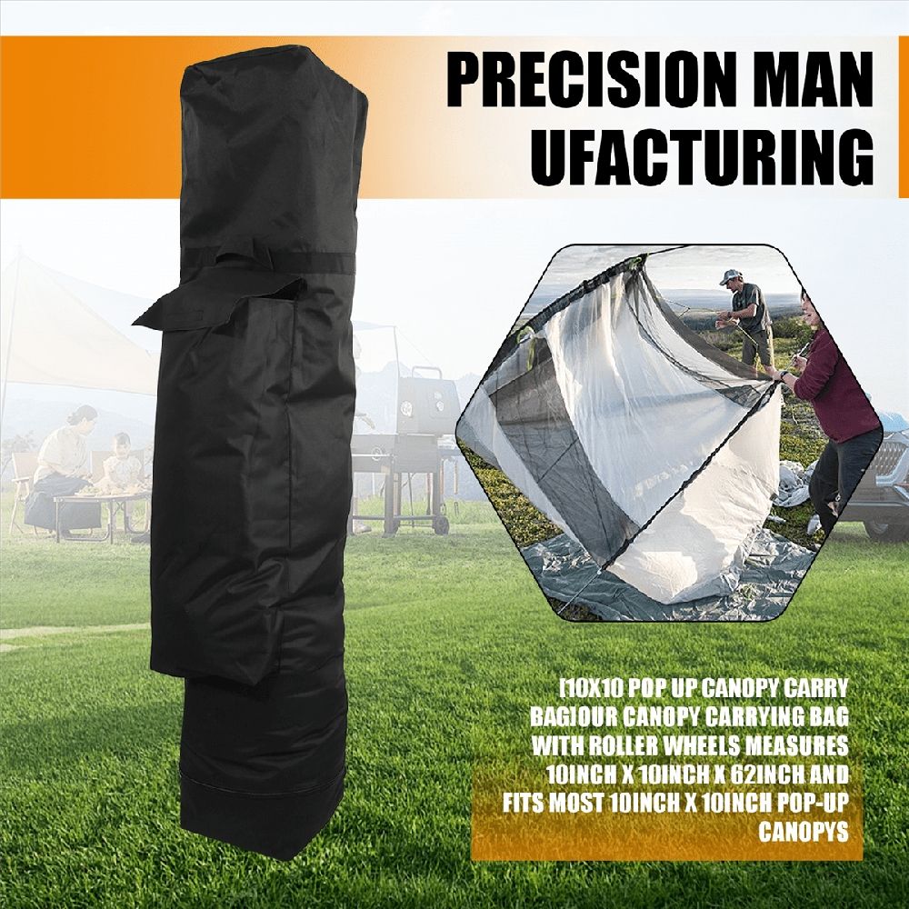 10 X 62inch Canopy Bag Replacement for 10x Up Tent with Roller Wheels-Canopy Carrying Handles