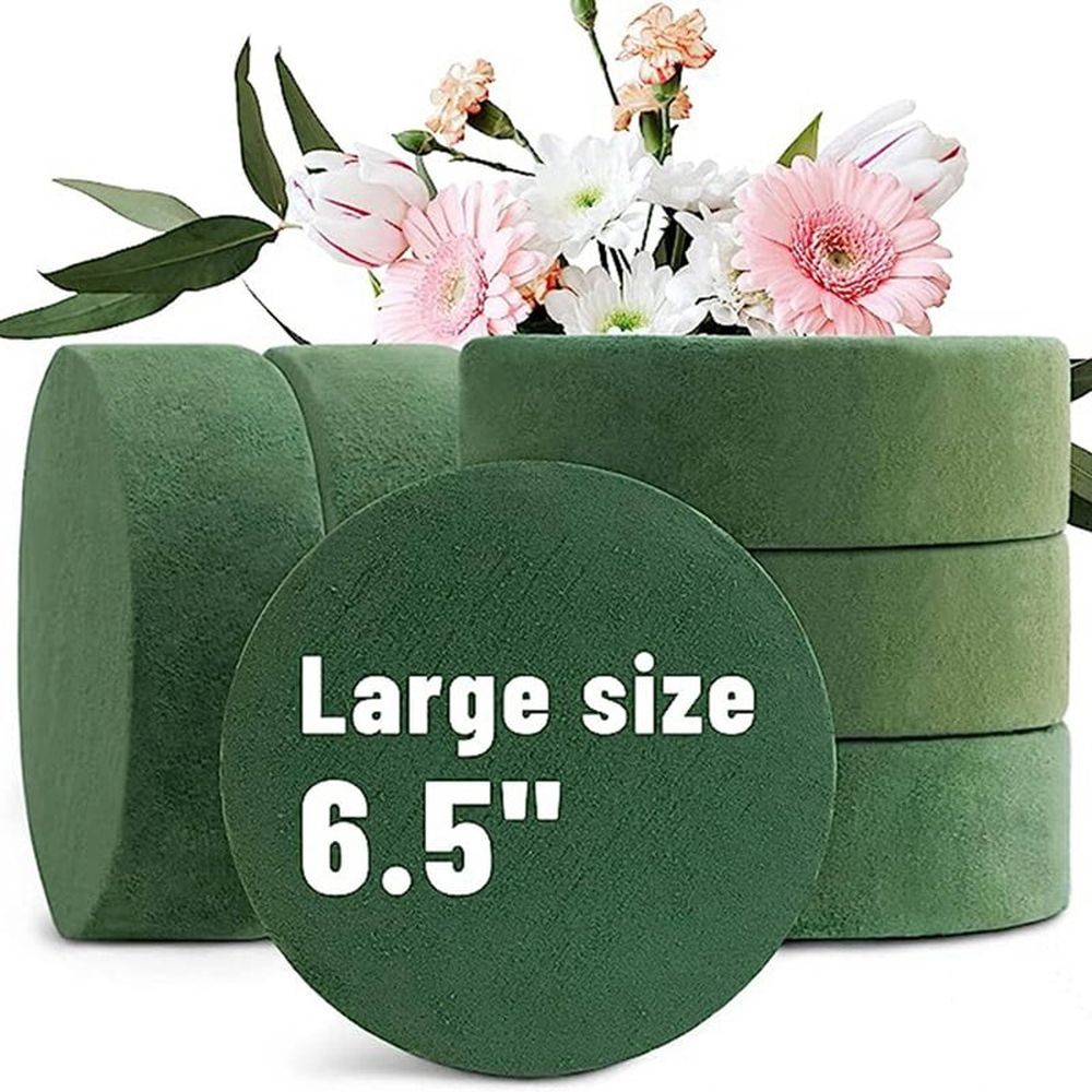 12 Packs Round Floral Foam Blocks,6.5In Dry Floral Foam for Artificial Flower for Wedding Aisle Flowers Party Decoration