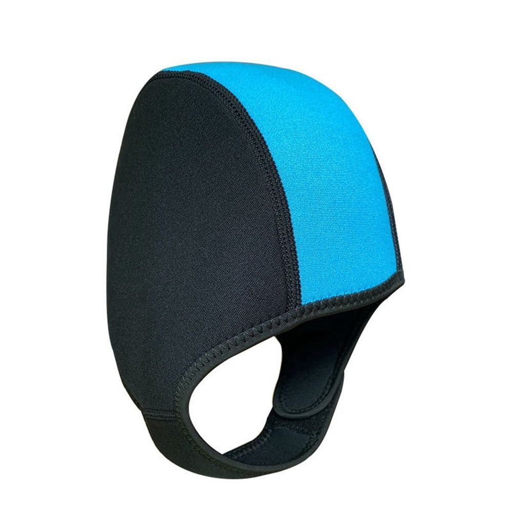 Thermal Swimming Cap,Neoprene Diving Hood Thermal Wetsuit Hood Cap Swim with Chin Straps,Scuba Swimming ,Blue