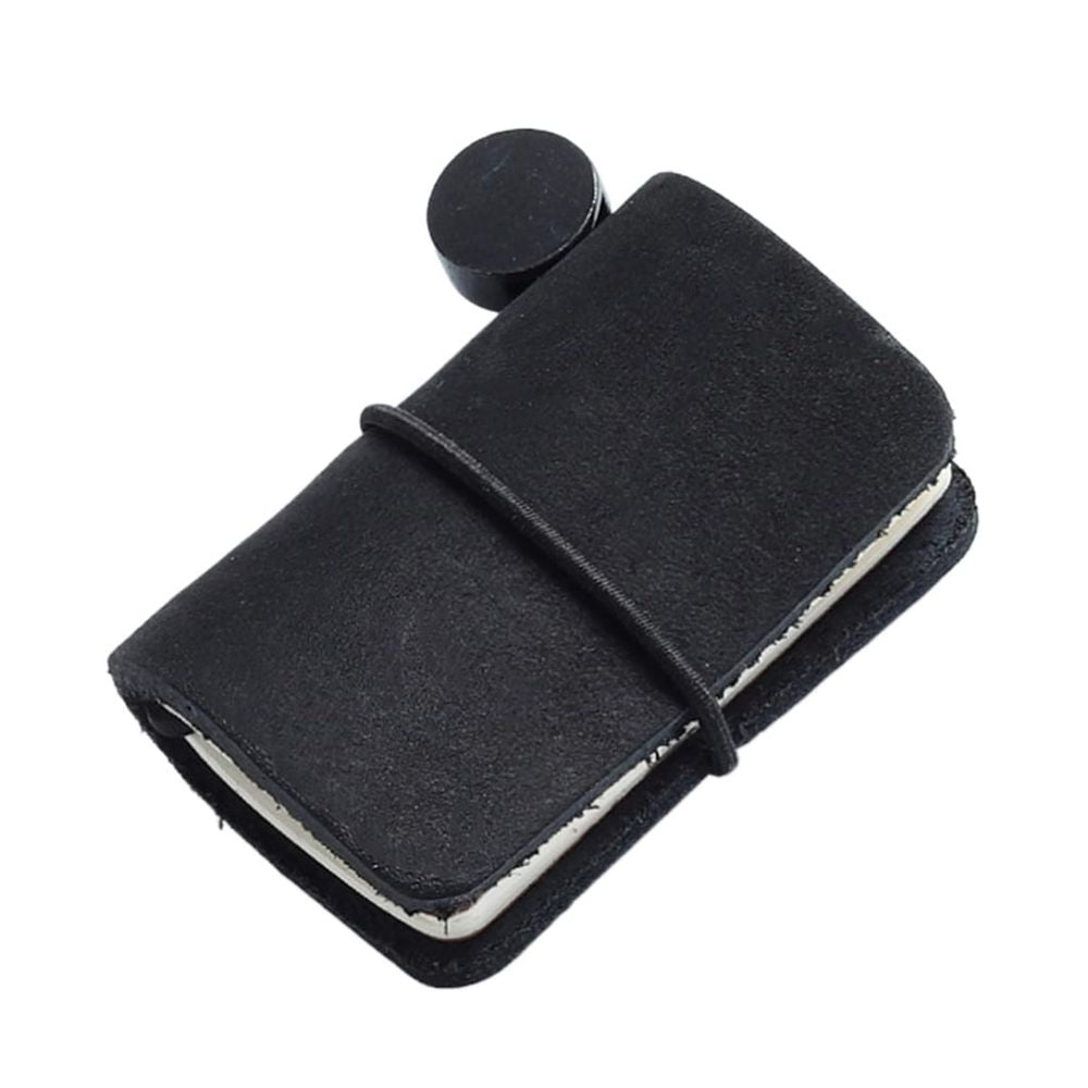 Small Leather Notebook 1.25x1.88Inch Pocket Journal Notepads Refillable Notebook 60 Pages Unlined for Writing Sketching
