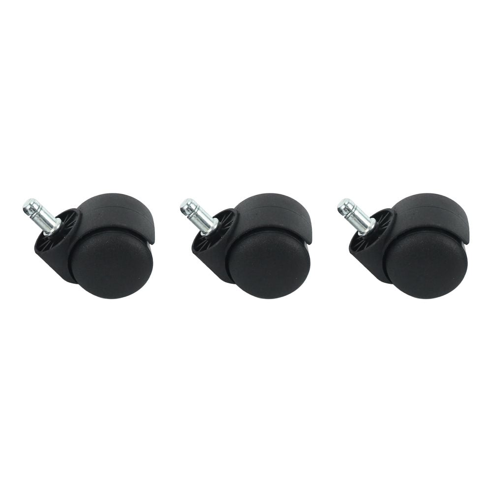 50mm Office Chair Roller Wheels - Set of 5 - Black