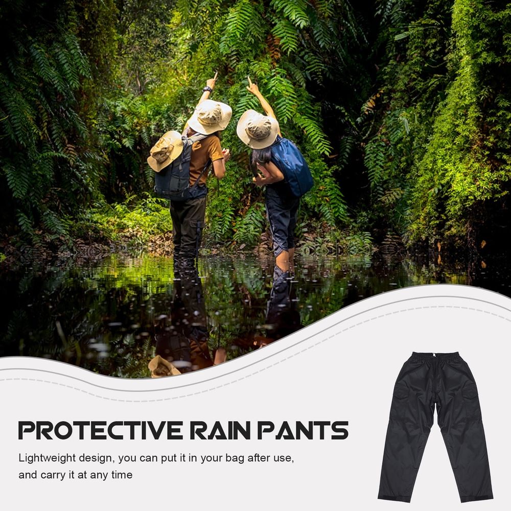 Women's Outdoor Pants Black, Rain Resistant Workout Activewear Trousers