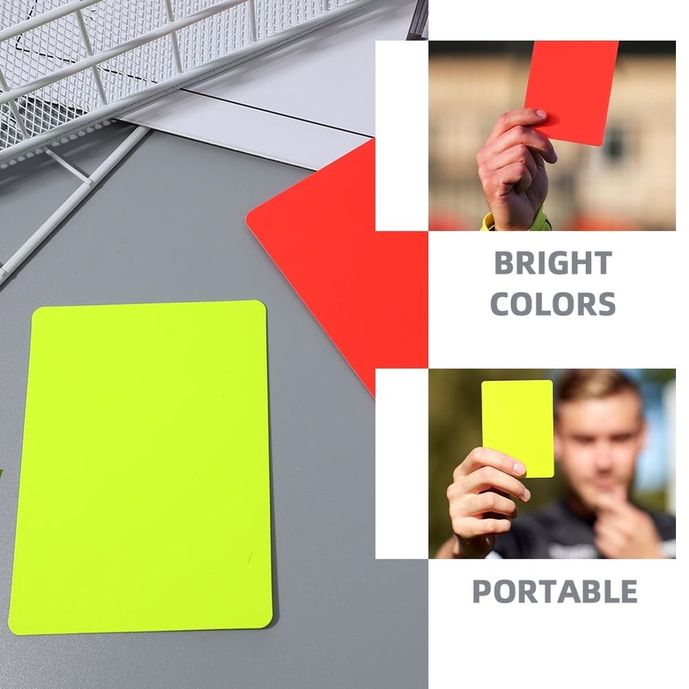 14-Piece Soccer Referee Cards Set Red Yellow PVC Portable Sports Accessories Professional Standard Equipment