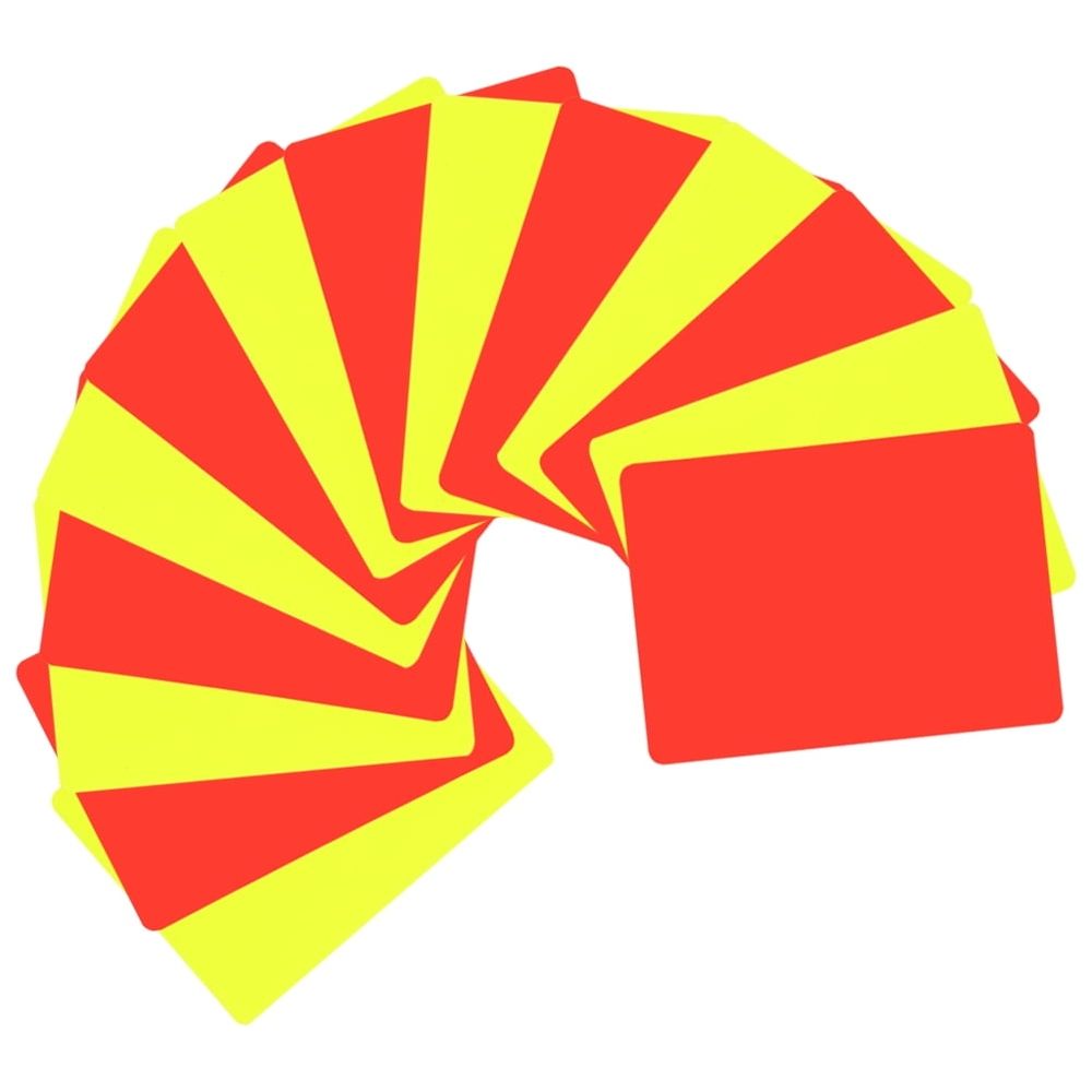 14-Piece Soccer Referee Cards Set Red Yellow PVC Portable Sports Accessories Professional Standard Equipment