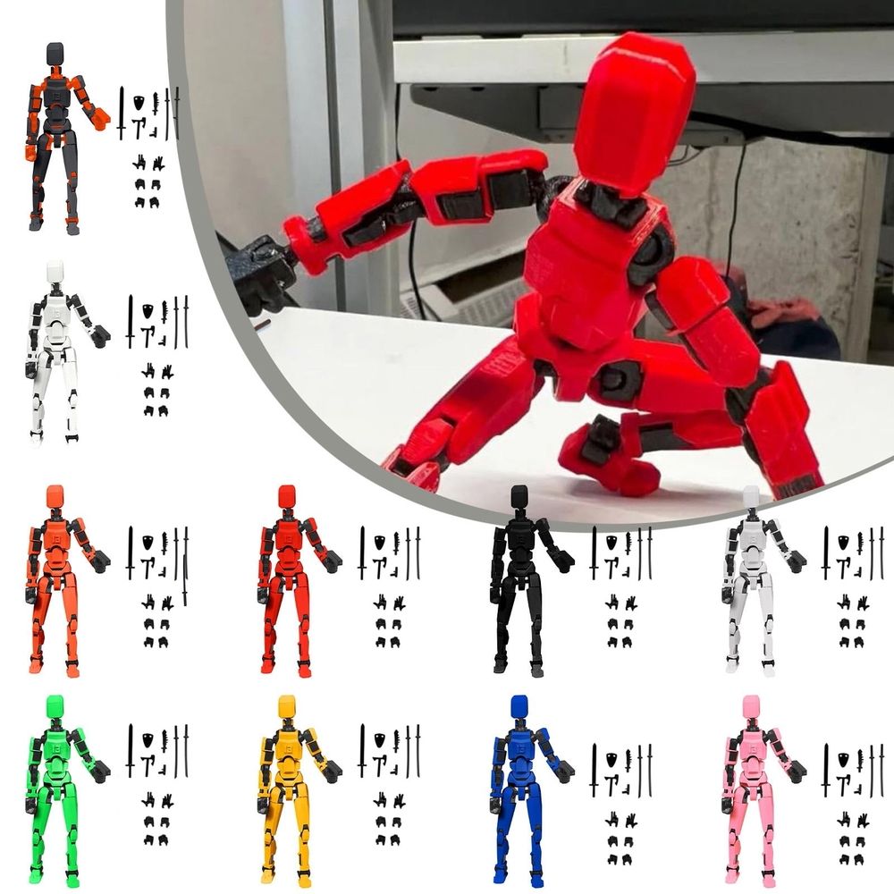 T13 Action Figure Set, Dummy Robot Titan 13 Action Figures, Desktop Decorations for Game Lovers Toys,Creative Assembly And Decompression Toys 10 PC