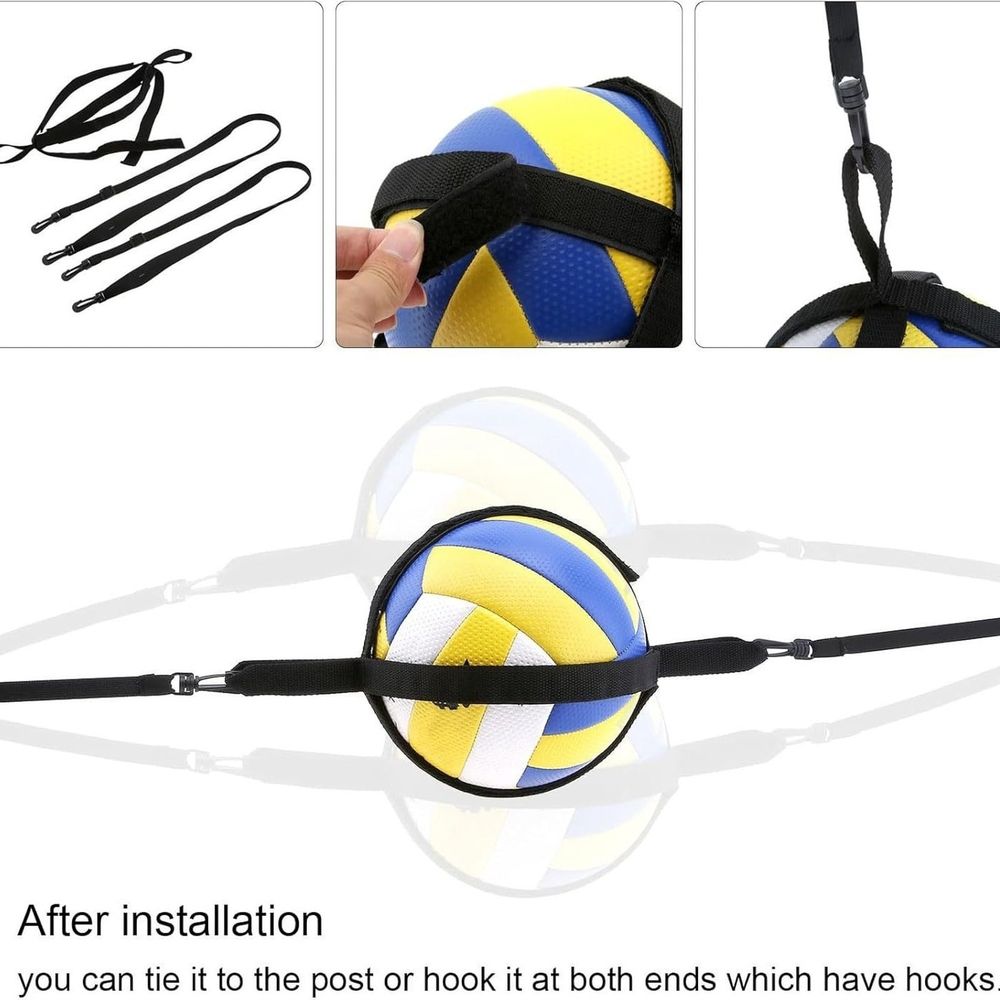 Volleyball Trainer: All-in-One Volleyball Training Equipment with Rebounder for Serving, Spiking & Setting Practice Serve Trainer & Practice Gift for Beginners to Pros
