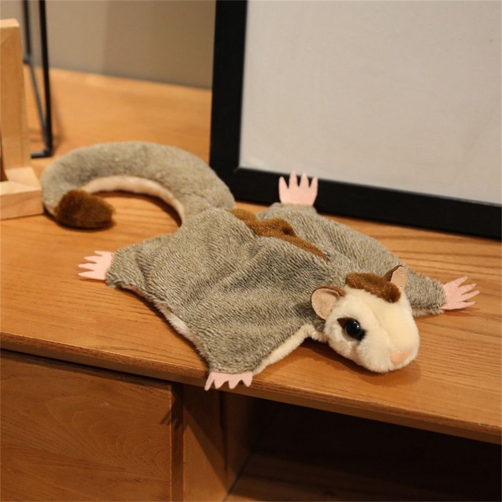 Simulation Flying Squirrel Plush Toy with Magnetic Limbs, Cute Cartoon Stuffed Puppet, Soothing Decor Doll for Home, Car, Desk & Thoughtful Gift for Plush Collectors