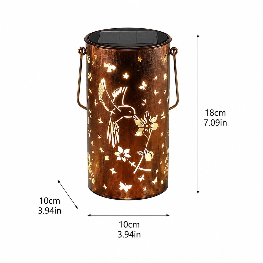 Solar Lantern Outdoor Hanging Metal Garden Light, 7.1x3.9x3.9 Inches Weather-Resistant Decorative Tabletop Lamp with Automatic Dusk to Dawn Sensor for Patio Yard Path Walkway Decor yellow