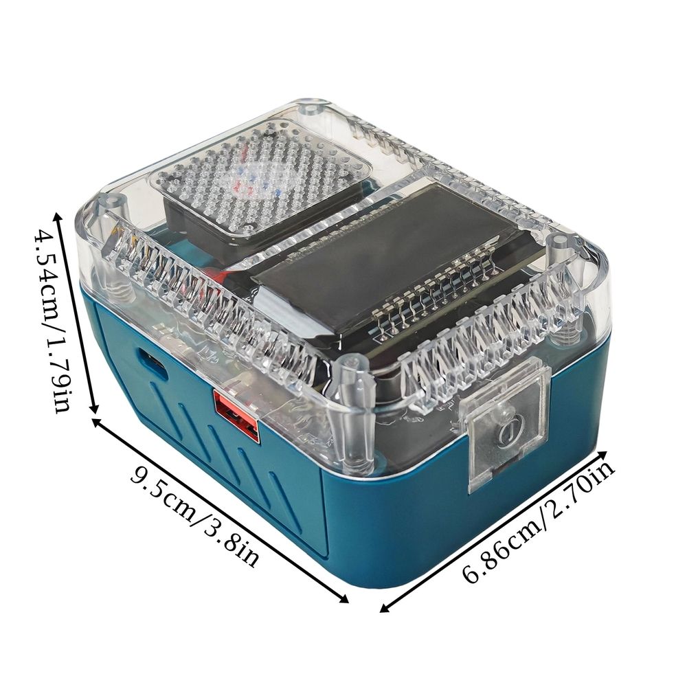 140W PD3.1 Bidirectional Type-C Battery Charger Adapter LED Digital Display ABS Shell for 20V 28V Lithium Power Tool Batteries Fast Charging and Mobile Power Bank Function
