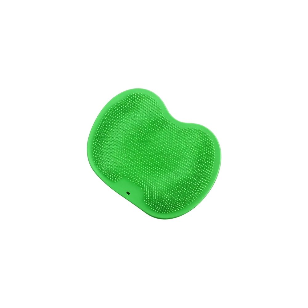 Silicone Foot and Back Scrubber Pad with Powerful Suction Cups, Thick Heavy Duty Non-Slip Rubber Exfoliating Mat for Shower Wall and Floor, 11 x 7.9 x 1.2 Inches, Gray