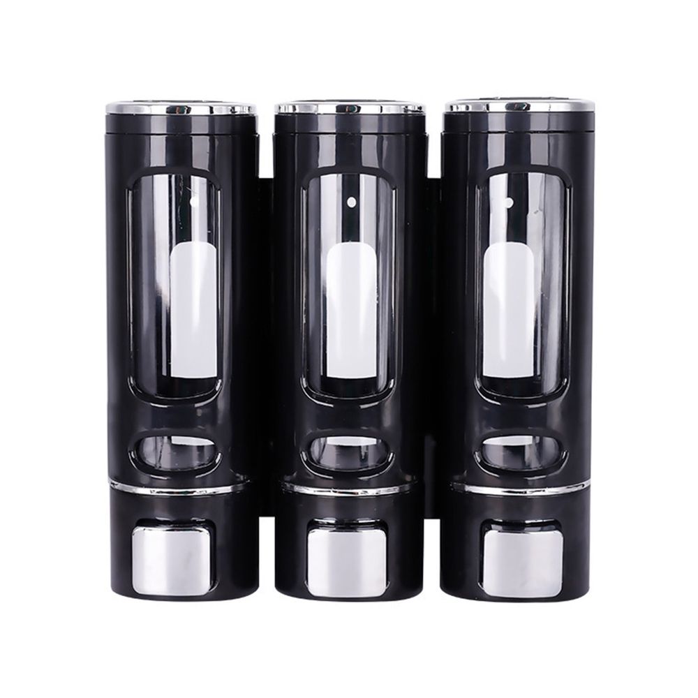 3 Chamber Shower Soap Dispenser Liquid Soap Dispenser Wall Mounted for Shampoo Conditioner Body Wash Kitchen Bathroom Hotel