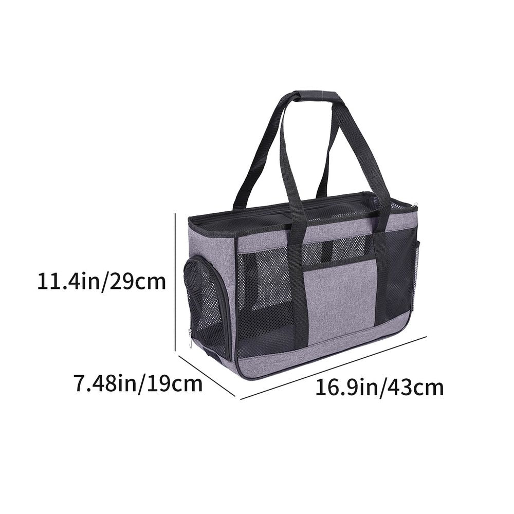 Portable Pet Carrier Bag Soft Mesh Travel Bag for Small Pets Under 13lb Breathable Design Lightweight and Ventilated Ideal for Shopping Walking and Traveling