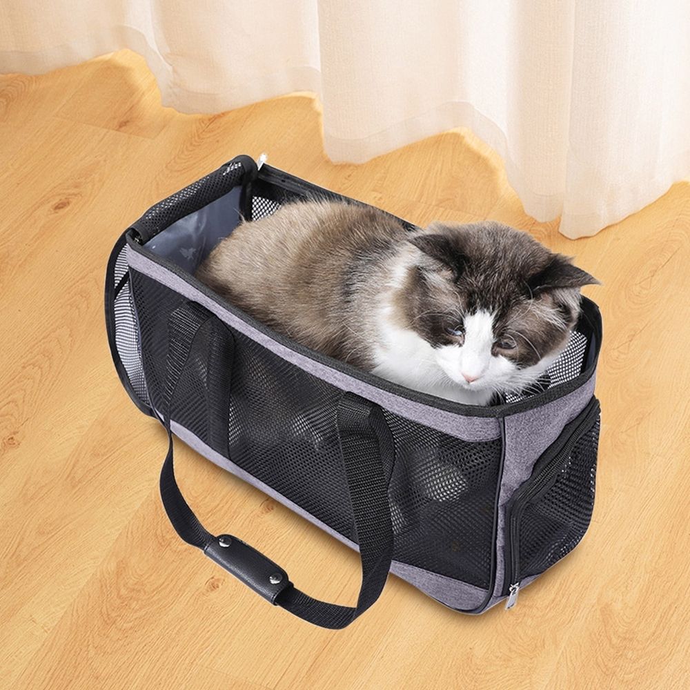 Portable Pet Carrier Bag Soft Mesh Travel Bag for Small Pets Under 13lb Breathable Design Lightweight and Ventilated Ideal for Shopping Walking and Traveling