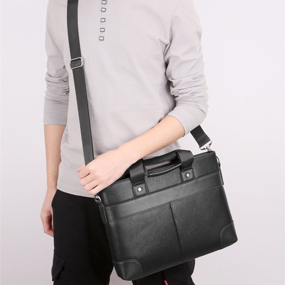 16-Inch Laptop Shoulder Bag Water-Repellent Lightweight Business Casual Travel Case with Padded Protection for School Office Use