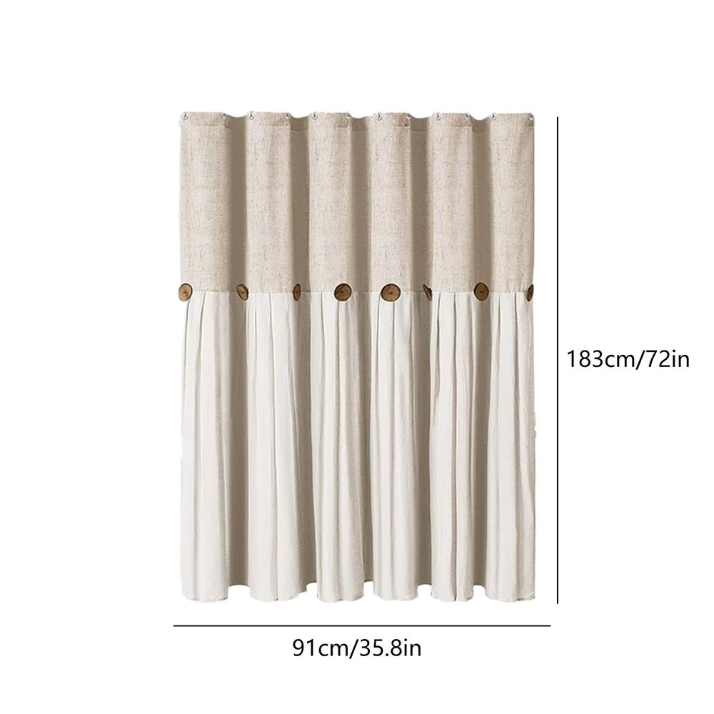 Waterproof Button Patchwork Shower Curtain Durable Bathroom Curtain Easy Clean with Wet and Dry Separation Opaque Translucent Design for Comfortable Shower Experience