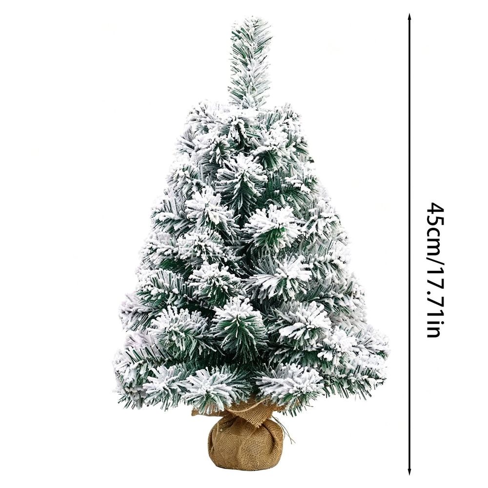 Realistic Mini Christmas Tree, Tabletop Holiday Decoration, Easy Assemble, Durable Reusable, Indoor Outdoor Festive Decor, Home Office Party Use,Green