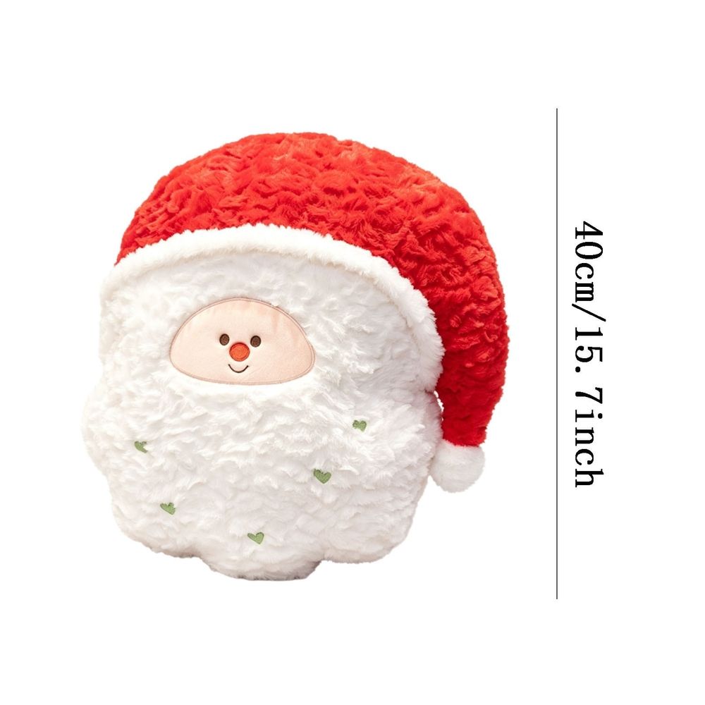 Festive Christmas Plush Throw Pillow, Soft Decorative Holiday Cushion, Featuring Santa Claus Snowflake Wreath Designs, Perfect for Cozy Living Room Sofa, Ideal Gift for Family