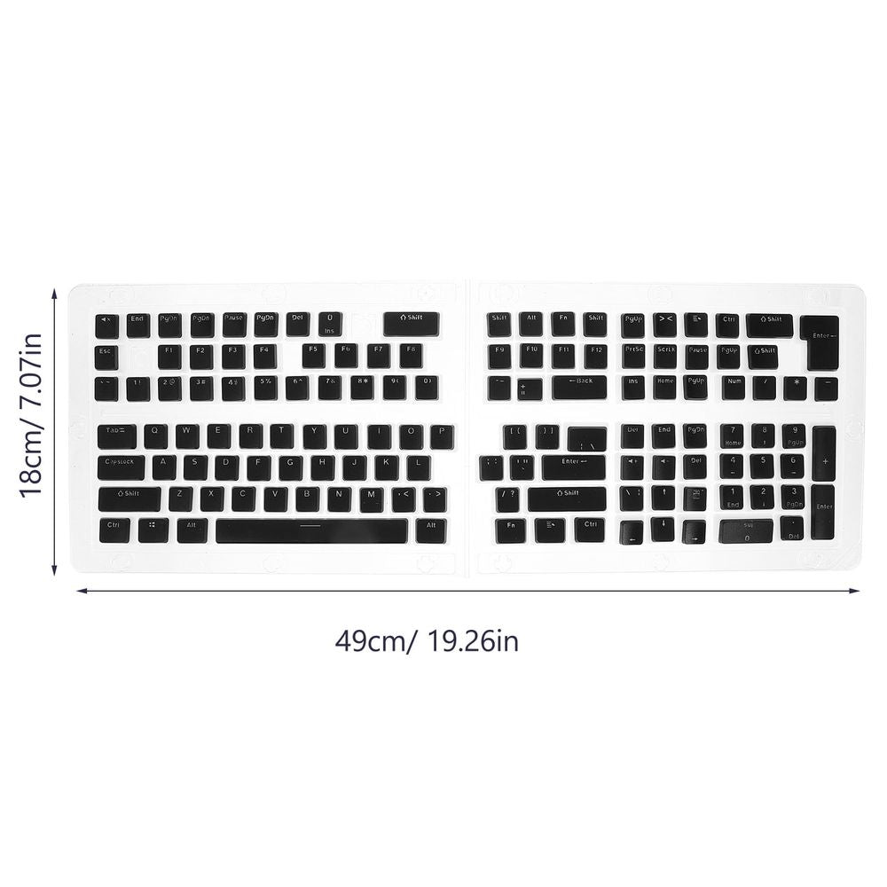 1Set  Mechanical Keyboard Keycaps Black Universal Compatible Gaming Keyboard Accessory