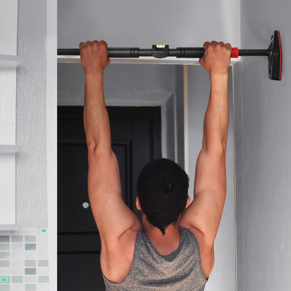 No Drill Doorway Pull Up Bar Made of High Strength Steel for Safe Home Workouts