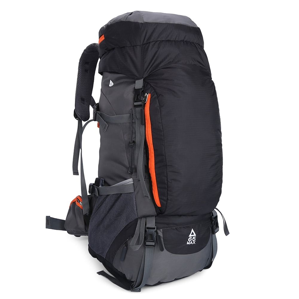 outdoor backpack 65L Hiking Backpack Lightweight Durable Outdoor Sports Travel Daypack for Men Women Camping Trekking Nylon Black Dark Blue Orange 32 x 23 x 68cm