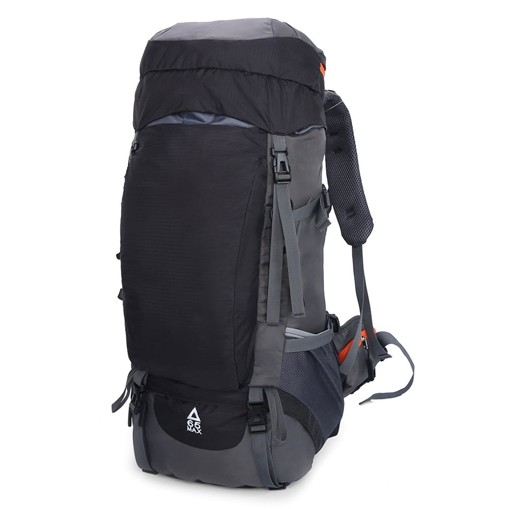 outdoor backpack 65L Hiking Backpack Lightweight Durable Outdoor Sports Travel Daypack for Men Women Camping Trekking Nylon Black Dark Blue Orange 32 x 23 x 68cm