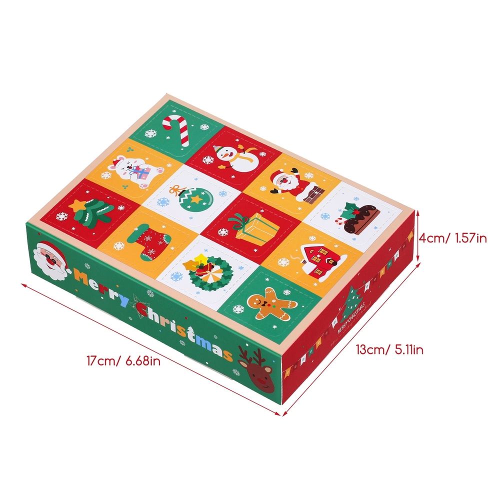 5-Pack Christmas Advent Calendar Boxes, 12-Day Countdown Empty Fillable Xmas Party Decoration Set