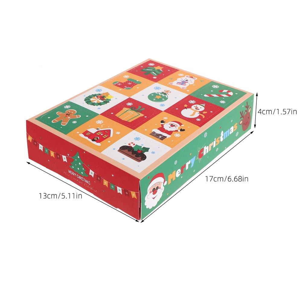 5-Pack Christmas Advent Calendar Boxes, 12-Day Countdown Empty Fillable Xmas Party Decoration Set