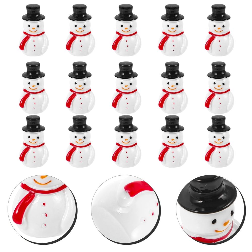 20-Piece Miniature Snowman Figurines Set, Small Resin Decorative Figures for Home, Office, and Holiday Decor