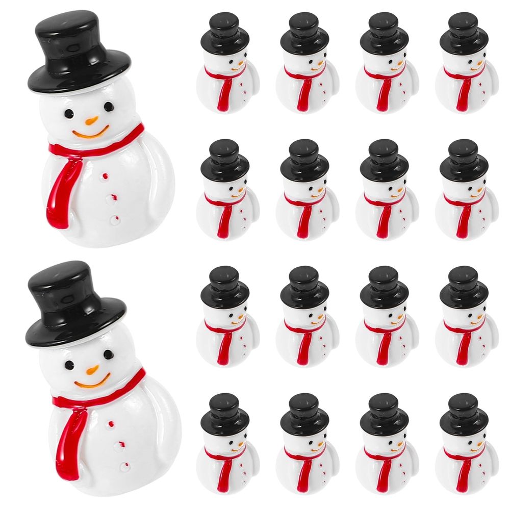 20-Piece Miniature Snowman Figurines Set, Small Resin Decorative Figures for Home, Office, and Holiday Decor