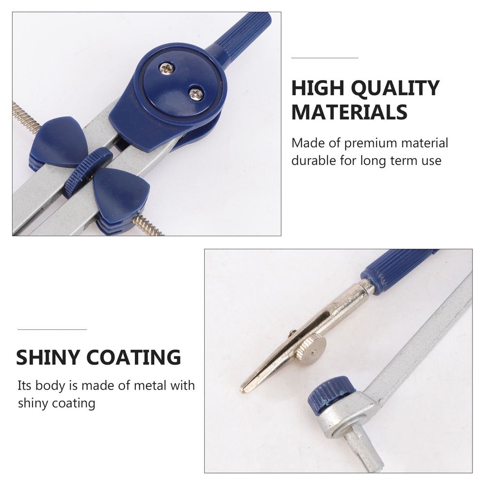 Professional Screw Mount Zinc Alloy Drafting Compass Set for Students