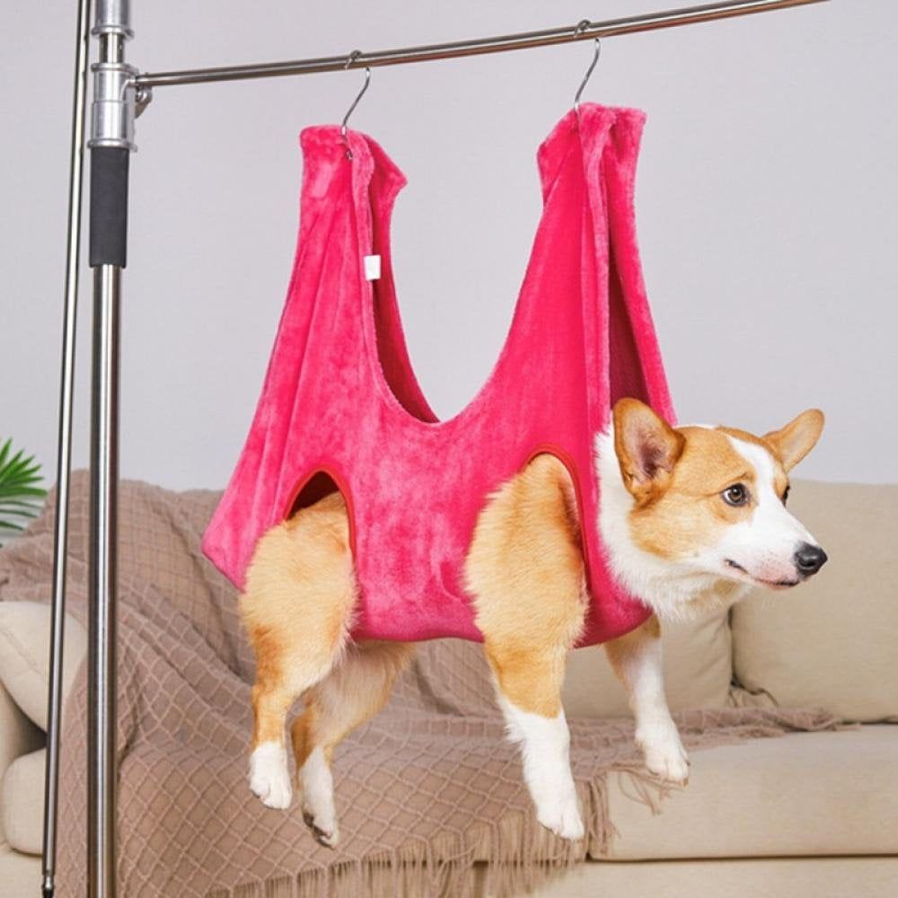 Dog Cat Hammock Helper- Soft Pet Grooming Hammock Harness to Relax Dogs- Thicken Dog Hammock Restraint Bag for Small Dogs Cats Bathing Washing Nail Clipping Trimming