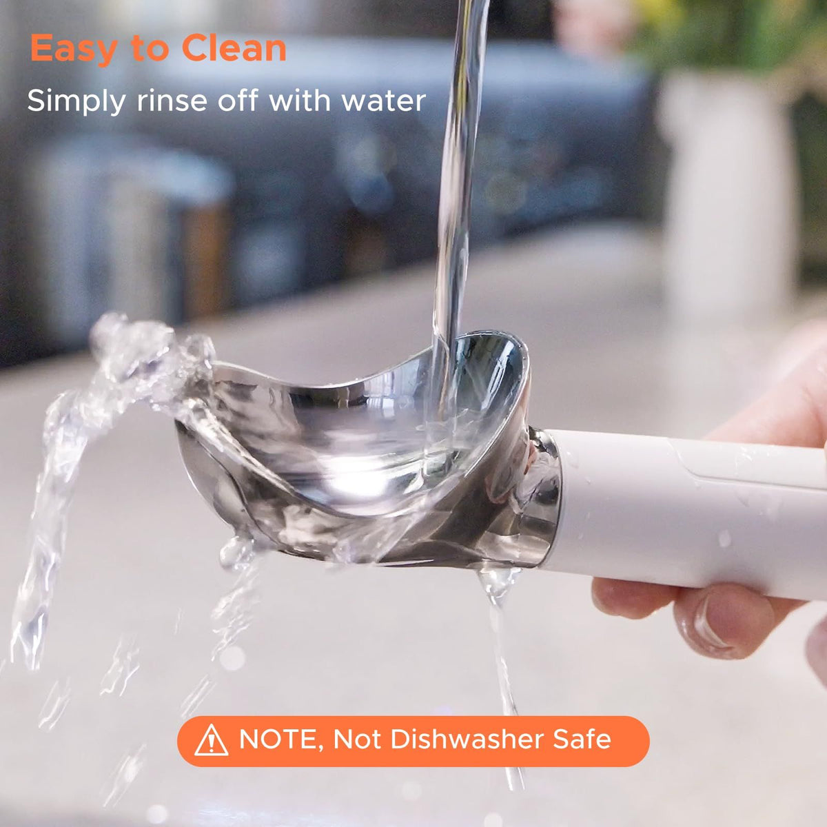 Heated Ice Cream Scoop, Rechargeable Electric Warming Scooper, Heats to for Hard Ice Cream,  Waterproof, Easy for Seniors & Kids (White，17.8*4.3cm)