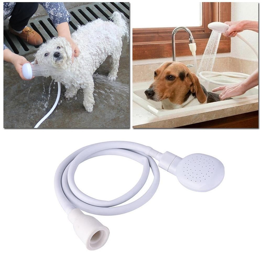 50" Pet Shower Head Attachment for Bathtub & Sink, Portable Dog Bathing Sprayer with Flexible Hose, Robust ABS Handheld Grooming Tool for Pets & People