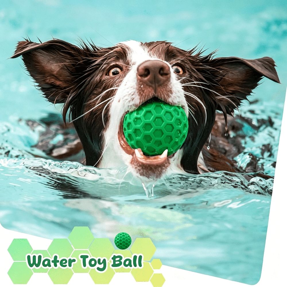 Heavy Duty Dog Ball for Aggressive Chewers, Squeaky Rubber Fetch Toy for Large Dogs, Floating Interactive Water & Outdoor Play Gear