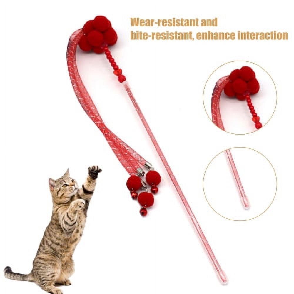 Cat Wand, Cat Wand Toy, Cat Teaser Charmer, Interactive Cat Toys Wand Fun Cat Kitten Kitty Playing Toy