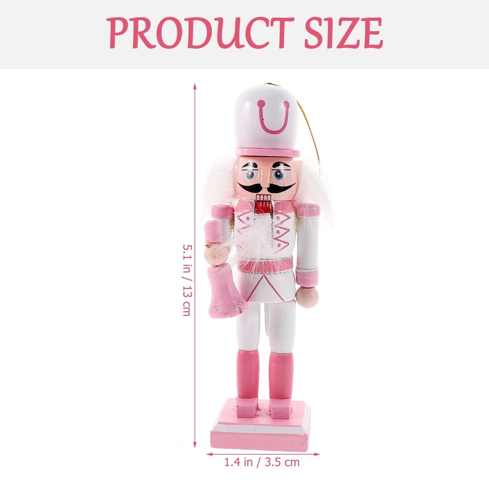6-Piece Wooden Nutcracker Set Christmas Decorations for Home and Office Holiday Display