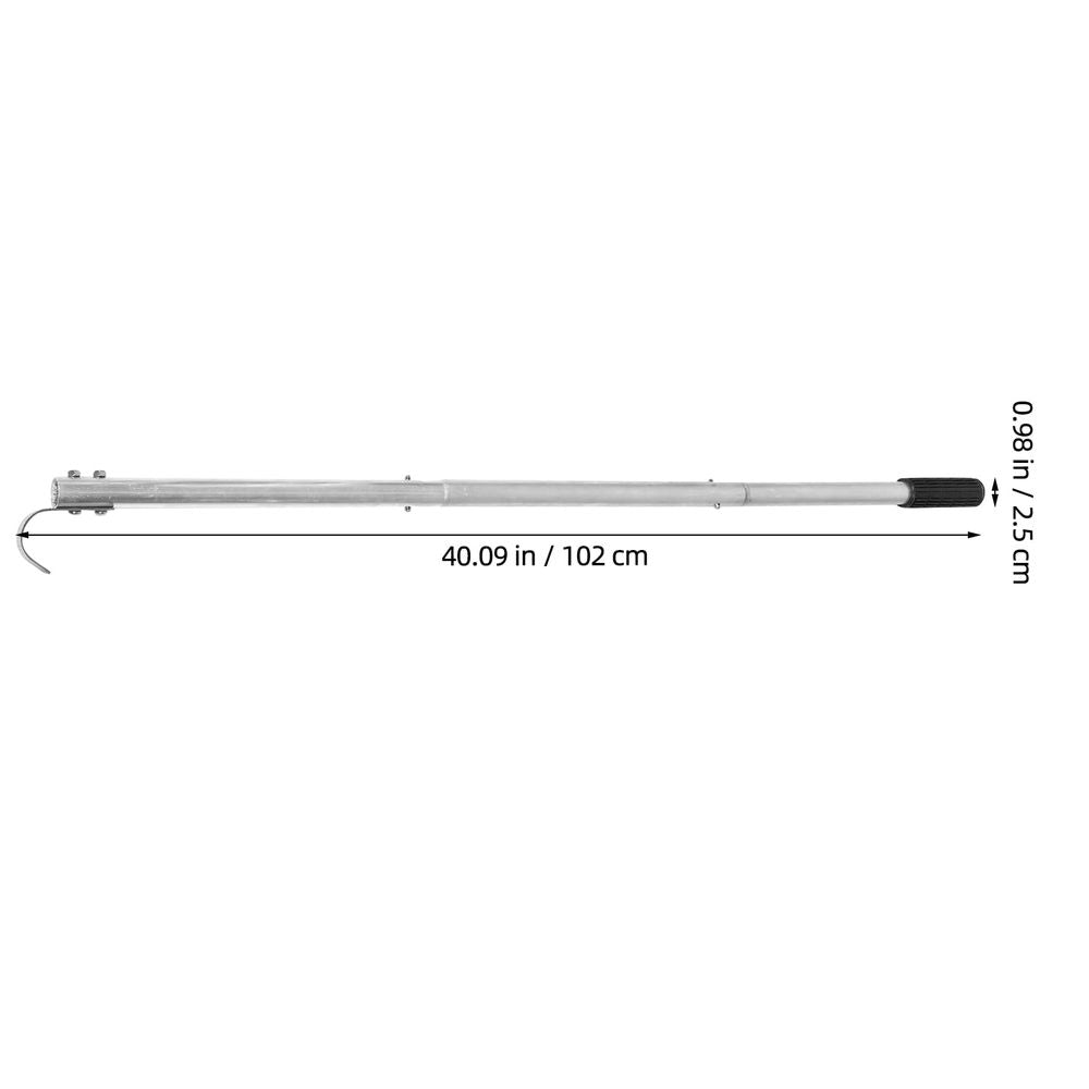 Sturdy Attic Ladder Pull Down System Rod with Hook Plated Silver for Home